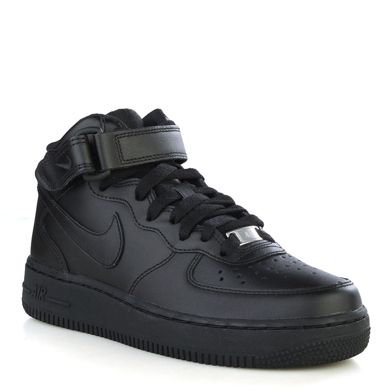 женские черные кроссовки Nike WMNS Air Force 1 Mid `07 LE 366731-001 - цена, описание, фото 1